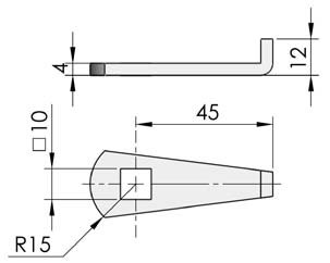 Remarks : Default cam drawing cut out is square 10mm, other cam selection refer to cam list